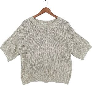 Dylan Open Knit Oversize Sweater Size Small Boxy Fit Cotton Nylon Blend